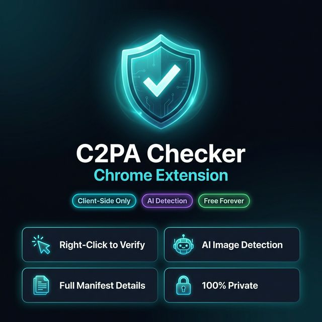 C2PA Checker Chrome Extension — verify content credentials and detect AI images in your browser